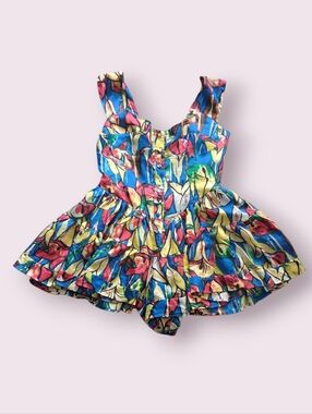Vanessa Mooney Multicolor Printed Ruffled Sundress